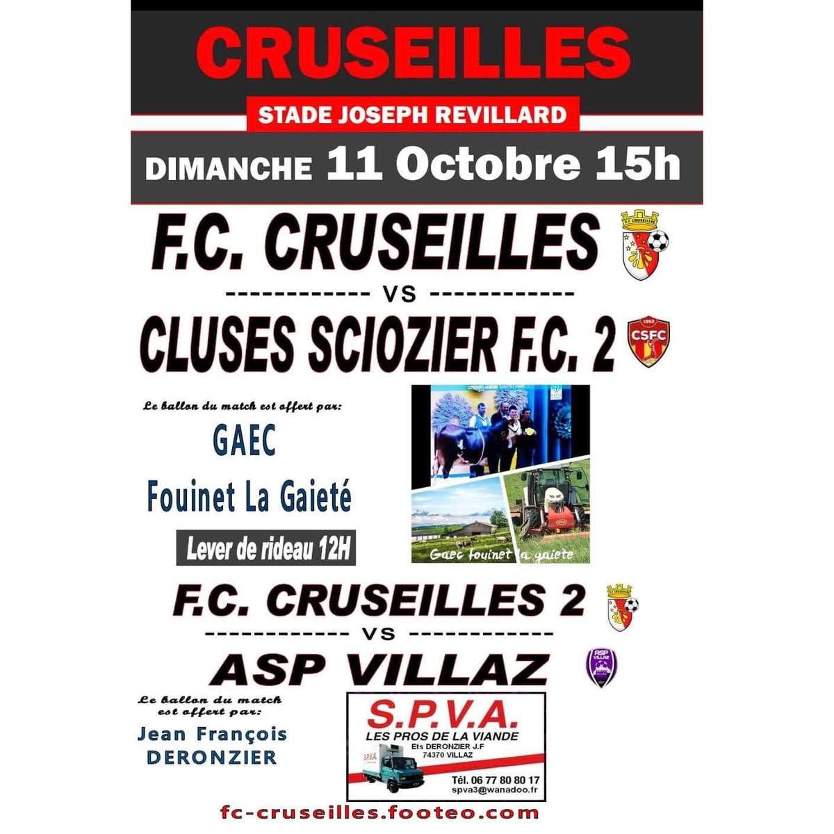 Actualité Calendrier et Convocations du Week end club Football FC