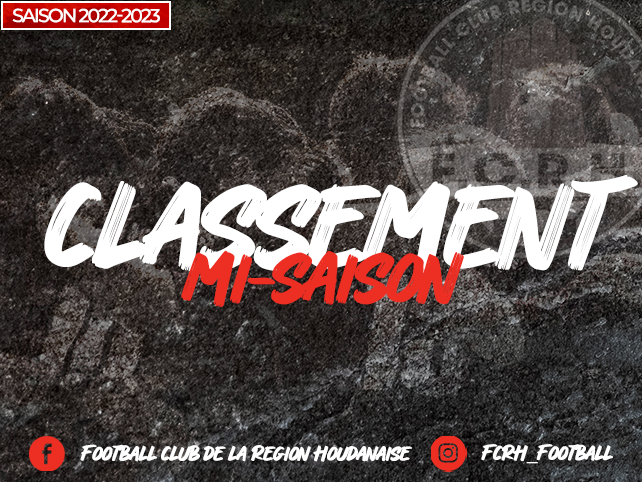 Actualité Classement mi saison Séniors F club Football FOOTBALL