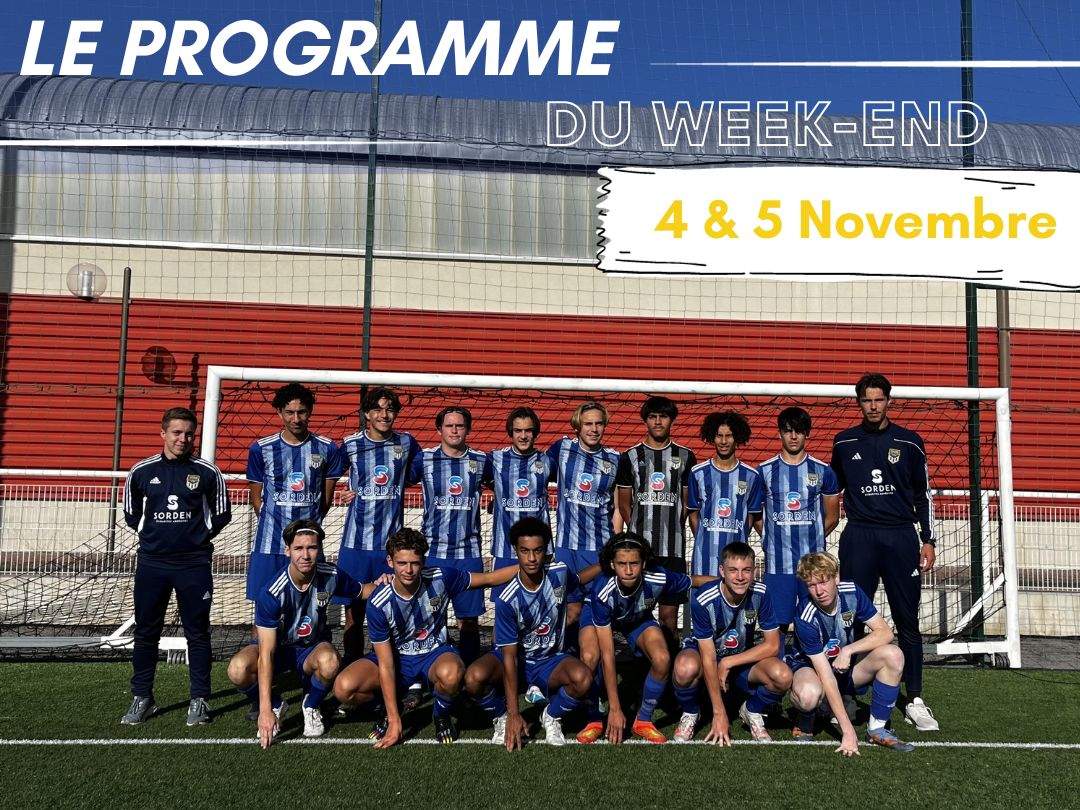 Actualité PROGRAMME DU WEEK END club Football FONTAINE LES DIJON