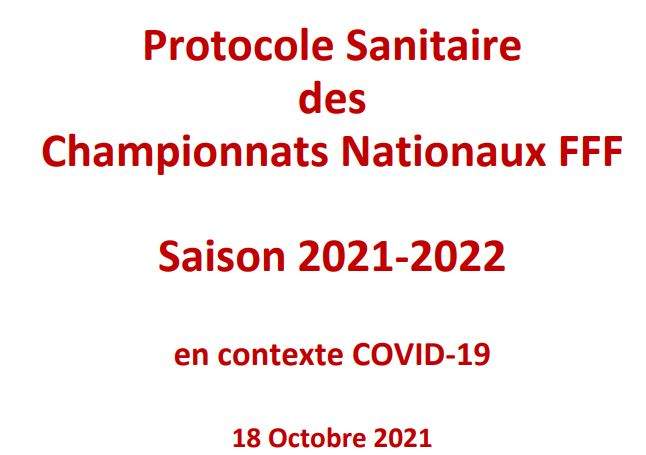 Actualit Nouveau Protocole Sanitaire Des Club Football