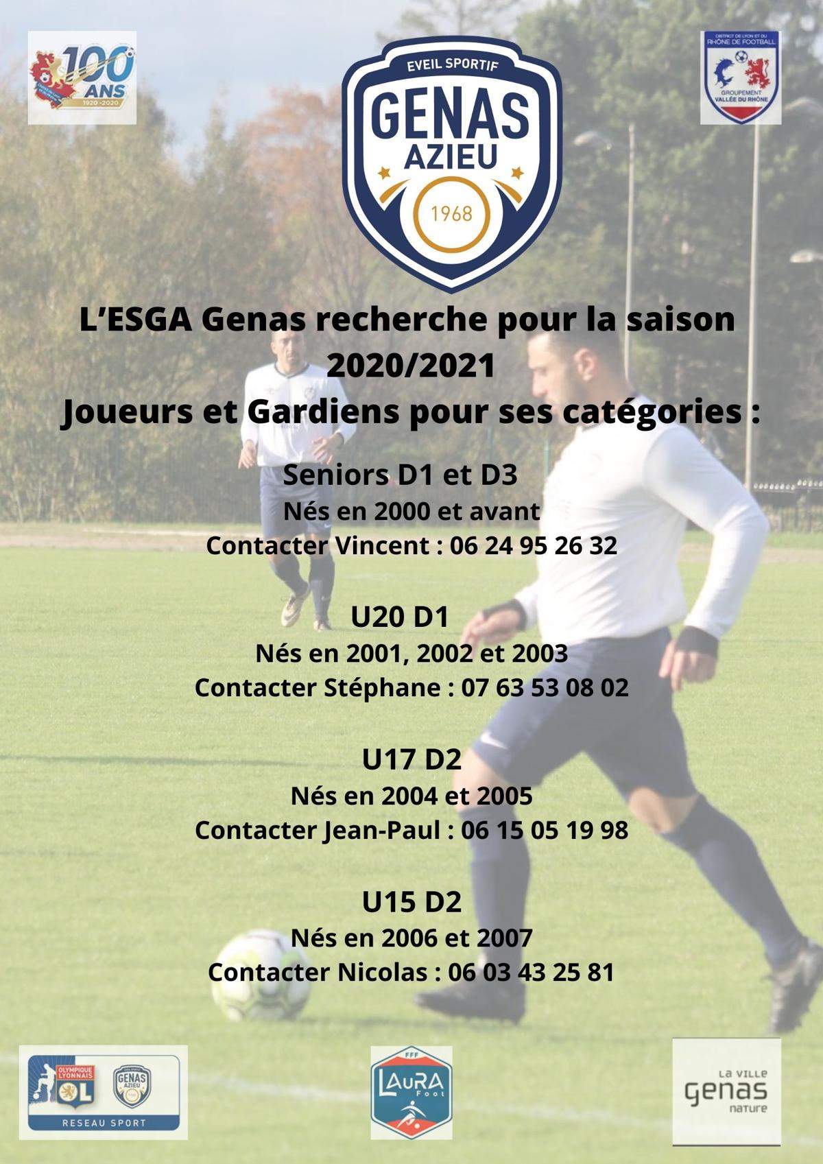 Album Recrutement joueurs et gardiens Photo N°1 club Football