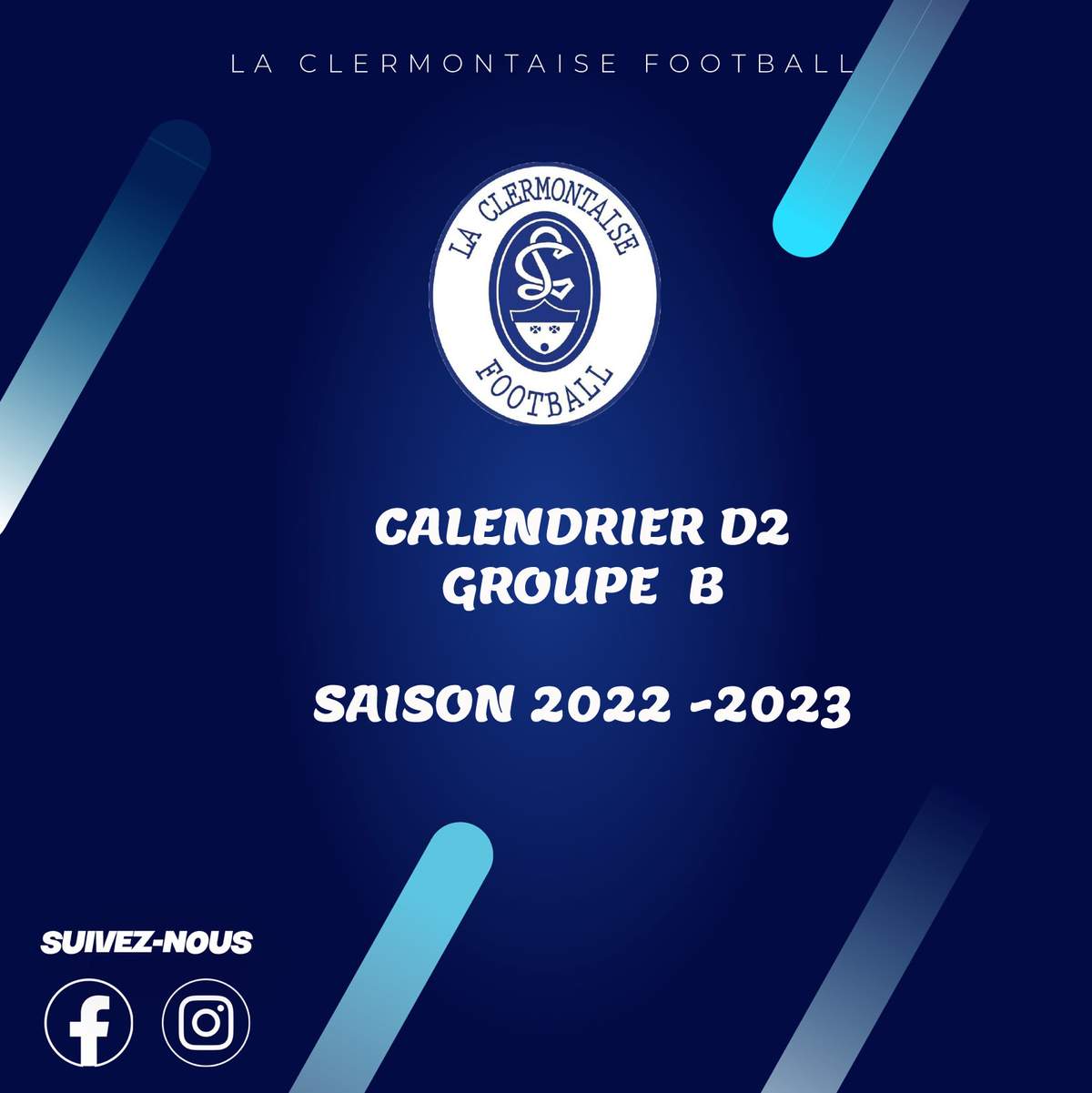 Actualité - CALENDRIER D2 - GROUPE B -SAISON 2022-2023 - Club Football ...