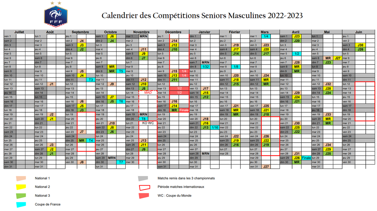 Calendrier Fff Riset