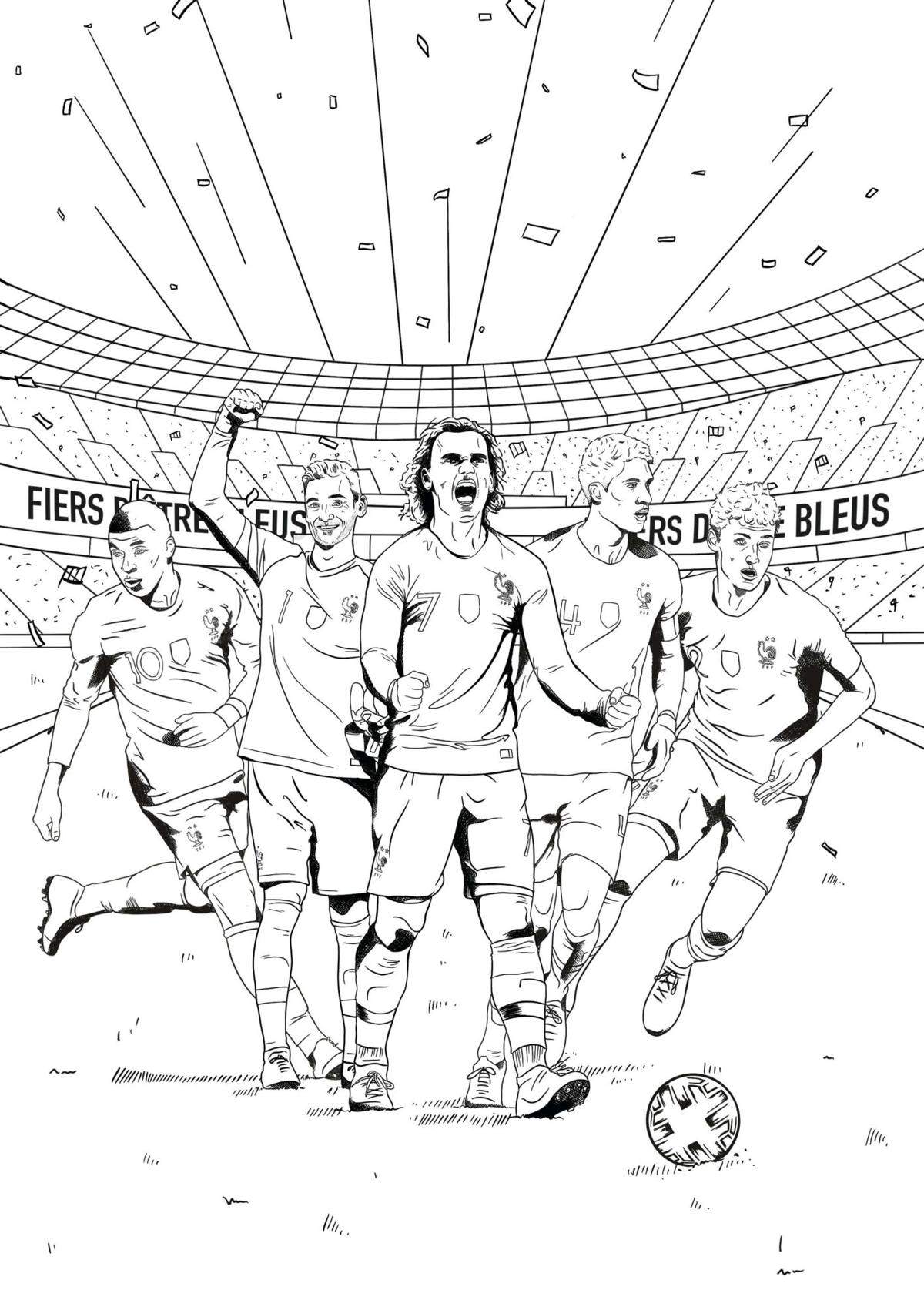 Fff Coloriage Foot  Goimages All