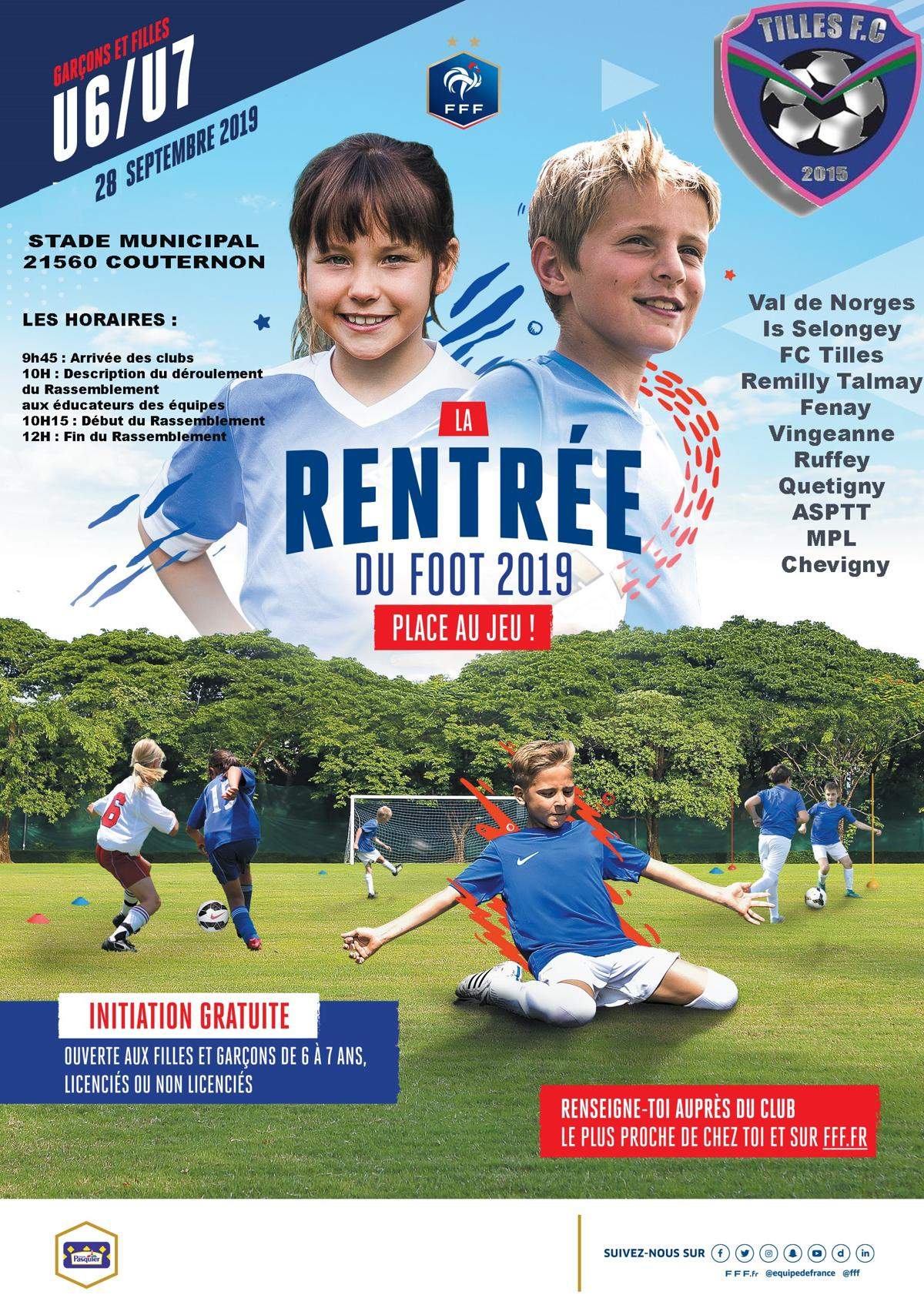 Actualité La RentrÉe Foot U6 Et U7 2019 à Club Football Tilles Fc Footeo 1914