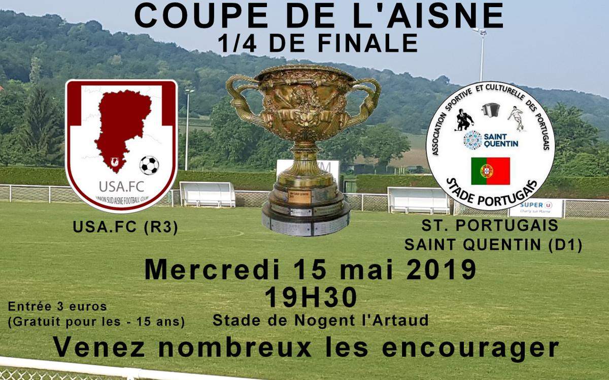 Actualité 1/4 de Finale de la coupe de l'Aisne le... club Football
