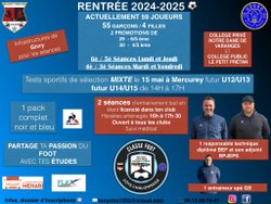 DATE DETECTION  2024/2025 --  15 MAI 2024    Classe foot Côte Chalonnaise !!