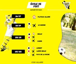 Agenda de l'ecole de foot