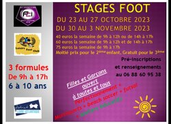 Stade de Football Vacances de la Toussaint 2023