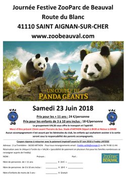 Sortie ZooParc Beauval - 23 Juin 2018 - Groupement VAL 36