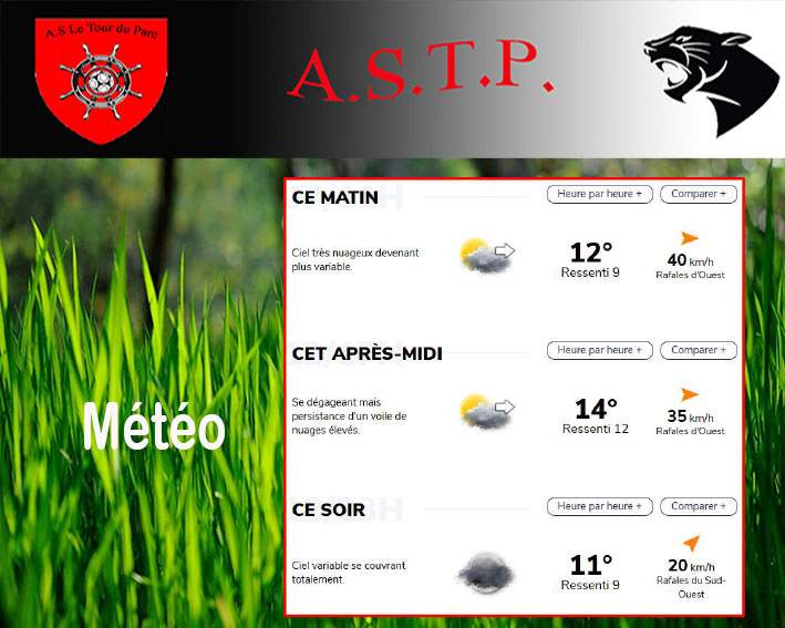 meteo tour du parc