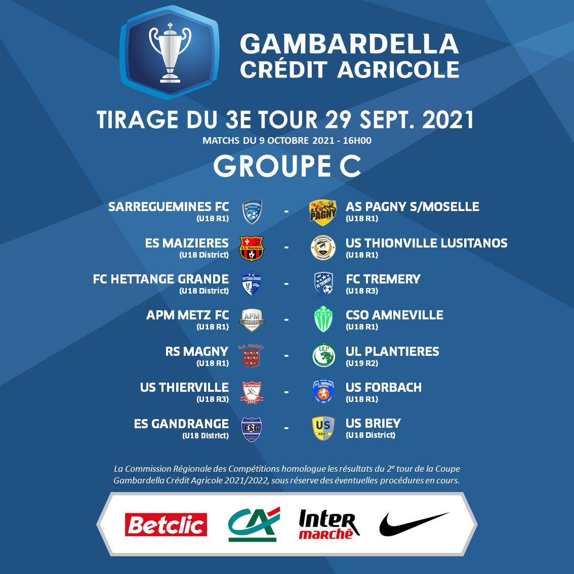 Actualité Tirage Au Sort De La Coupe Gambardella Club Football Renaissance Sportive 4427