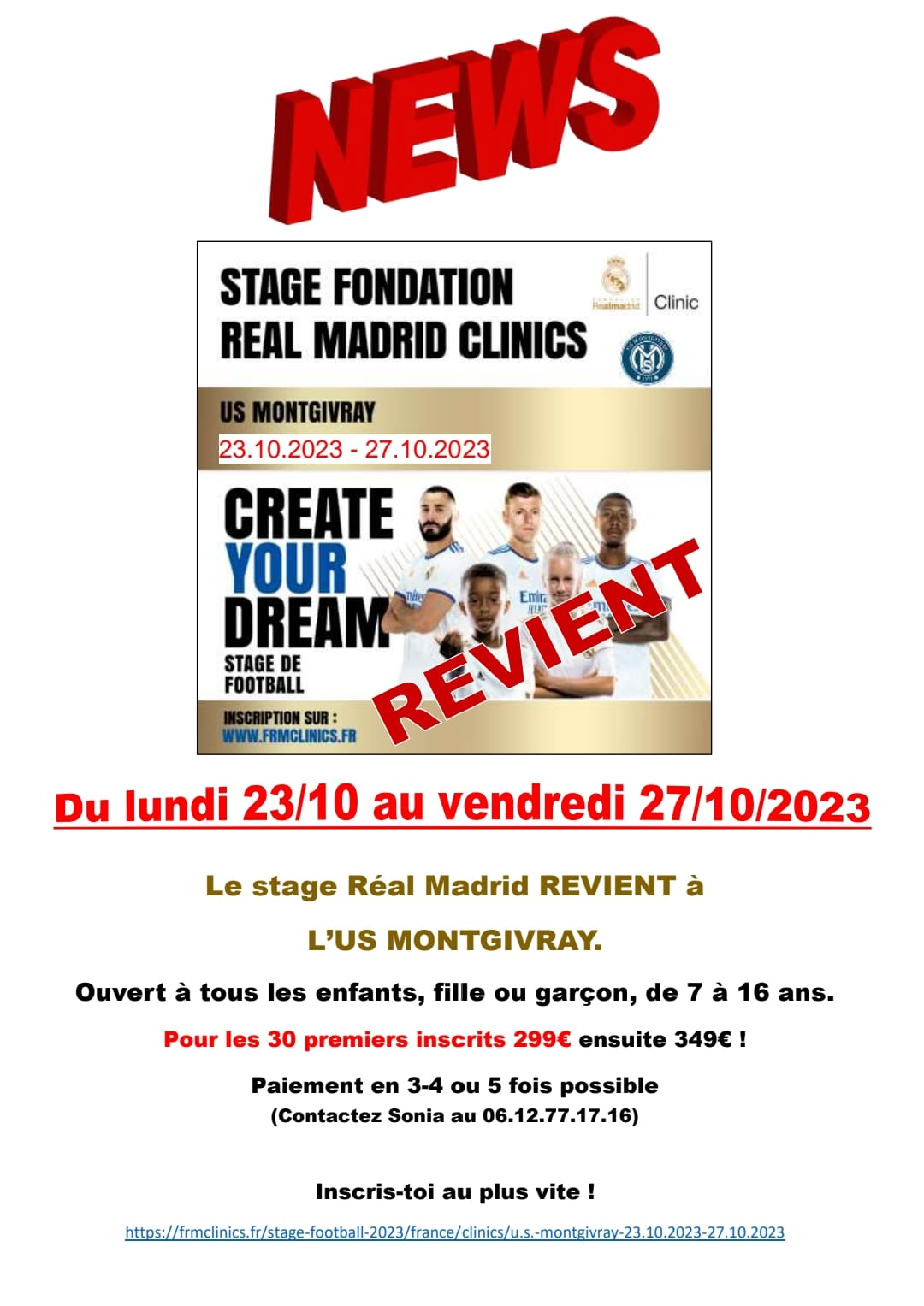 Football : un stage exceptionnel avec la Fondation Real Madrid